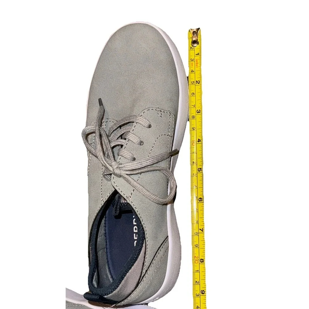 Sperry Topsider Coastal Break Skiff Gray Dress Casual Lace Up Shoes Youth Sz 3